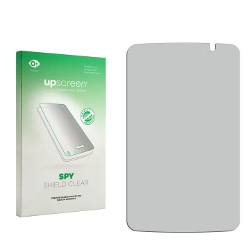 Front side of a product packaging with the brand logo upscreen. Next to it is the corresponding screen protector.