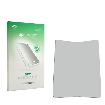 Front side of a product packaging with the brand logo upscreen. Next to it is the corresponding screen protector.