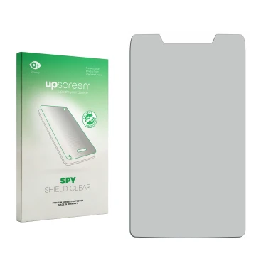Front side of a product packaging with the brand logo upscreen. Next to it is the corresponding screen protector.