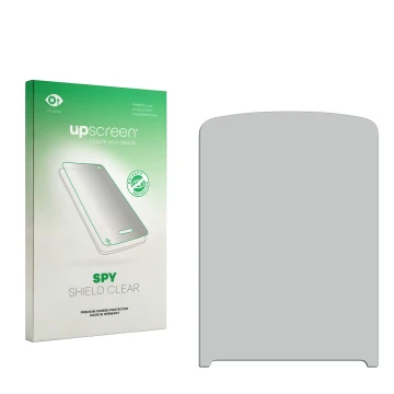 Front side of a product packaging with the brand logo upscreen. Next to it is the corresponding screen protector.