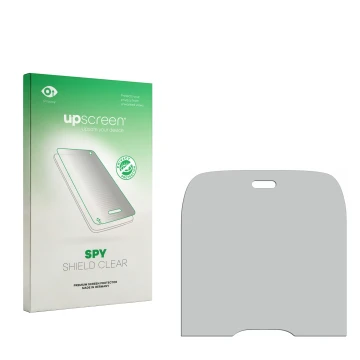 Front side of a product packaging with the brand logo upscreen. Next to it is the corresponding screen protector.