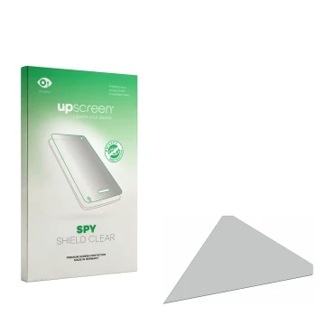 Front side of a product packaging with the brand logo upscreen. Next to it is the corresponding screen protector.