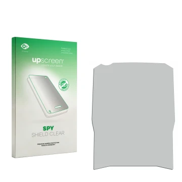 Front side of a product packaging with the brand logo upscreen. Next to it is the corresponding screen protector.