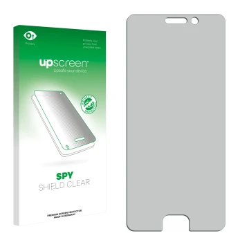 Front side of a product packaging with the brand logo upscreen. Next to it is the corresponding screen protector.