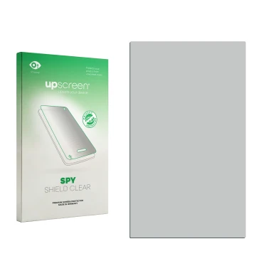 Front side of a product packaging with the brand logo upscreen. Next to it is the corresponding screen protector.
