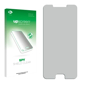 Front side of a product packaging with the brand logo upscreen. Next to it is the corresponding screen protector.