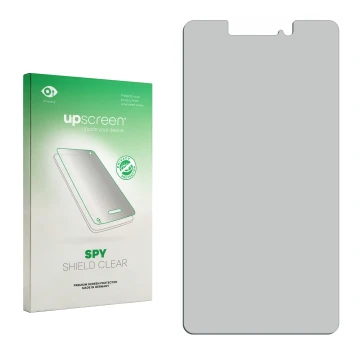 Front side of a product packaging with the brand logo upscreen. Next to it is the corresponding screen protector.