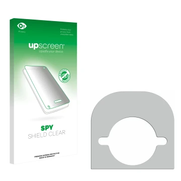 Front side of a product packaging with the brand logo upscreen. Next to it is the corresponding screen protector.