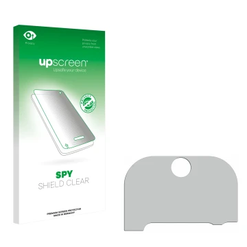 Front side of a product packaging with the brand logo upscreen. Next to it is the corresponding screen protector.