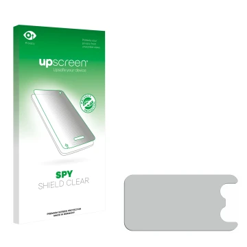 Front side of a product packaging with the brand logo upscreen. Next to it is the corresponding screen protector.