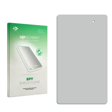Front side of a product packaging with the brand logo upscreen. Next to it is the corresponding screen protector.