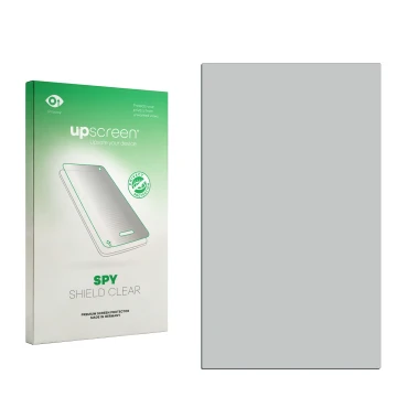 Front side of a product packaging with the brand logo upscreen. Next to it is the corresponding screen protector.