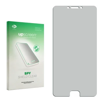 Front side of a product packaging with the brand logo upscreen. Next to it is the corresponding screen protector.