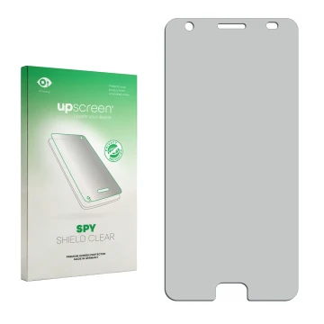 Front side of a product packaging with the brand logo upscreen. Next to it is the corresponding screen protector.