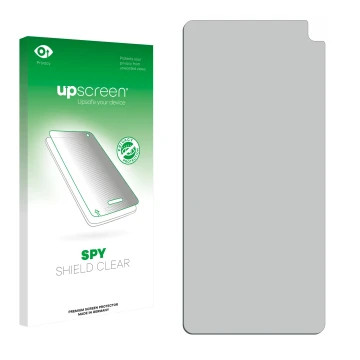 Front side of a product packaging with the brand logo upscreen. Next to it is the corresponding screen protector.