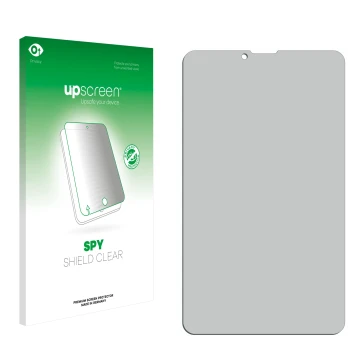 Front side of a product packaging with the brand logo upscreen. Next to it is the corresponding screen protector.