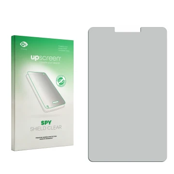 Front side of a product packaging with the brand logo upscreen. Next to it is the corresponding screen protector.