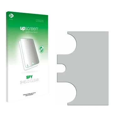 Front side of a product packaging with the brand logo upscreen. Next to it is the corresponding screen protector.