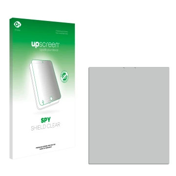 Front side of a product packaging with the brand logo upscreen. Next to it is the corresponding screen protector.