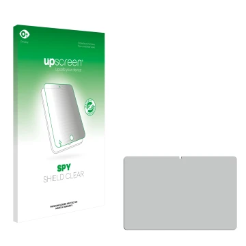 Front side of a product packaging with the brand logo upscreen. Next to it is the corresponding screen protector.