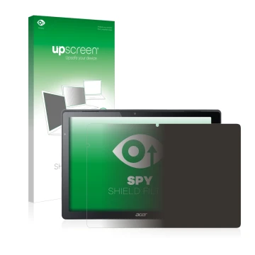 Front side of a product packaging with the brand logo upscreen. Next to it is the device Acer Switch Alpha 12 shown with the c