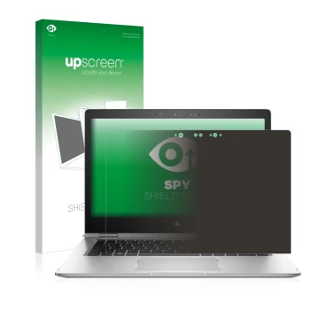 Front side of a product packaging with the brand logo upscreen. Next to it is the device HP EliteBook x360 1030 G2 shown with 
