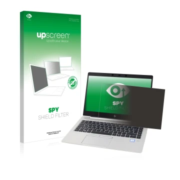 Front side of a product packaging with the brand logo upscreen. Next to it is the device HP EliteBook 830 G5 Non-Touch shown w