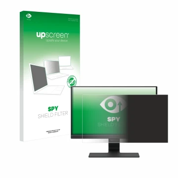 Front side of a product packaging with the brand logo upscreen. Next to it is the device BenQ BL2480T shown with the correspon