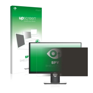 Front side of a product packaging with the brand logo upscreen. Next to it is the device Dell P2419H shown with the correspond