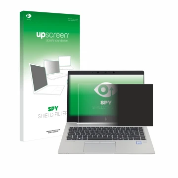 Front side of a product packaging with the brand logo upscreen. Next to it is the device HP EliteBook 840 G5 Non-Touch shown w