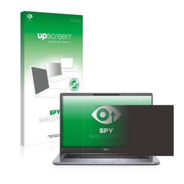 Front side of a product packaging with the brand logo upscreen. Next to it is the device Dell Latitude 7300 shown with the cor