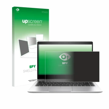 Front side of a product packaging with the brand logo upscreen. Next to it is the device HP EliteBook 840 G6 shown with the co