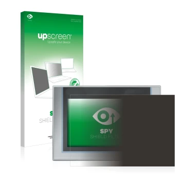 Front side of a product packaging with the brand logo upscreen. Next to it is the device Siemens Simatic TP1200 Comfort shown 