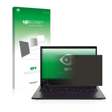 Front side of a product packaging with the brand logo upscreen. Next to it is the device Lenovo ThinkPad L13 Gen 2 shown with 