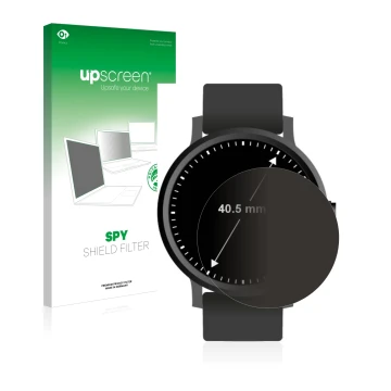 Front side of a product packaging with the brand logo upscreen. Next to it is the device Watches (Circular, ø: 40.5 mm) shown 