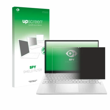 Front side of a product packaging with the brand logo upscreen. Next to it is the device HP Pavilion x360 (15-erX) shown with 