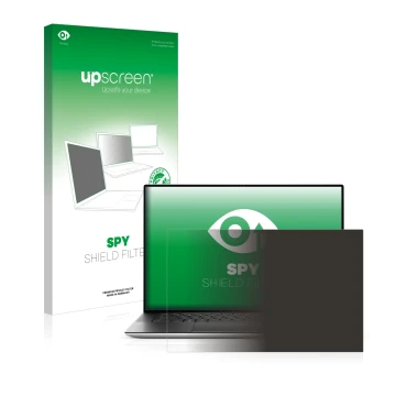 Front side of a product packaging with the brand logo upscreen. Next to it is the device Dell XPS 15 9510 Non-Touch shown with