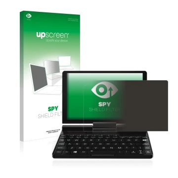 Front side of a product packaging with the brand logo upscreen. Next to it is the device GPD Pocket 3 shown with the correspon