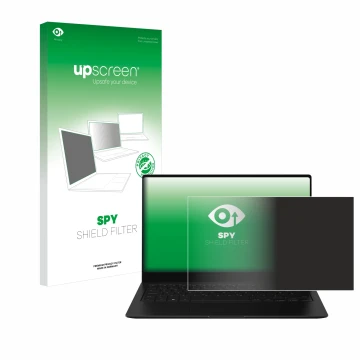 Front side of a product packaging with the brand logo upscreen. Next to it is the device Samsung Galaxy Book2 Pro 13.3