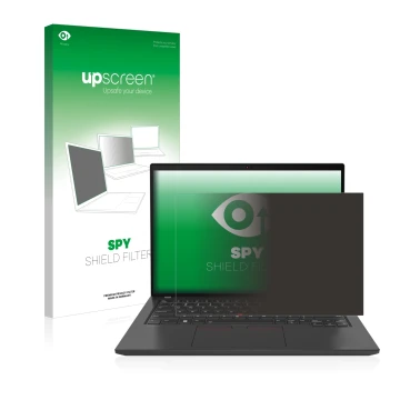 Front side of a product packaging with the brand logo upscreen. Next to it is the device Lenovo ThinkPad T14 Gen 3 shown with 