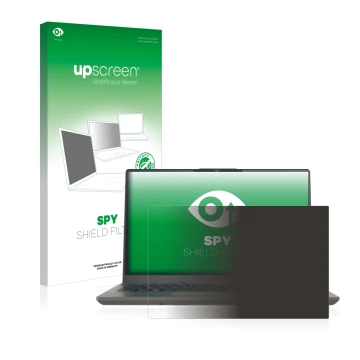 Front side of a product packaging with the brand logo upscreen. Next to it is the device Fujitsu Lifebook U7411 shown with the