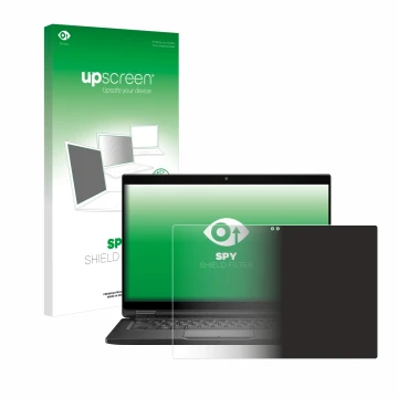 Front side of a product packaging with the brand logo upscreen. Next to it is the device Dell Latitude 7390 2-in-1 Business sh