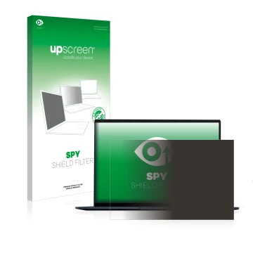 Front side of a product packaging with the brand logo upscreen. Next to it is the device ASUS ZenBook 14 OLED shown with the c