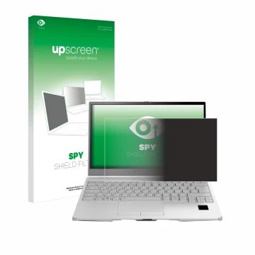 Front side of a product packaging with the brand logo upscreen. Next to it is the device Fujitsu Lifebook U9313X shown with th