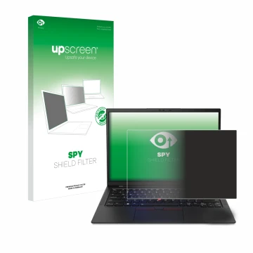 Front side of a product packaging with the brand logo upscreen. Next to it is the device Lenovo ThinkPad X1 Carbon 14