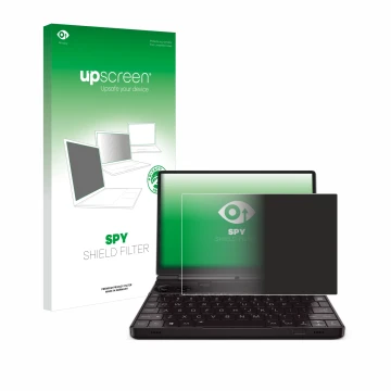 Front side of a product packaging with the brand logo upscreen. Next to it is the device GPD Win Max 2 2023 shown with the cor
