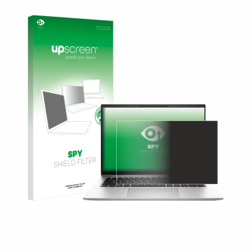 Front side of a product packaging with the brand logo upscreen. Next to it is the device HP EliteBook 845 G10 shown with the c