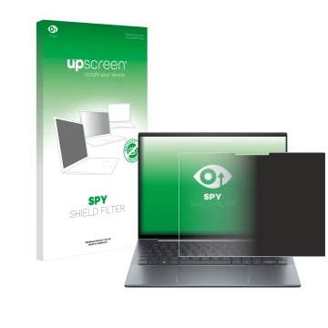 Front side of a product packaging with the brand logo upscreen. Next to it is the device HP Dragonfly G4 Non-Touch shown with 