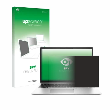 Front side of a product packaging with the brand logo upscreen. Next to it is the device HP EliteBook 865 G10 shown with the c