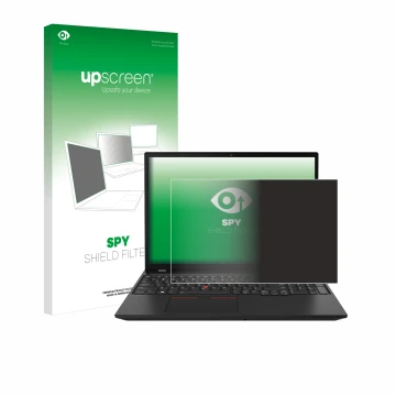 Front side of a product packaging with the brand logo upscreen. Next to it is the device Lenovo ThinkPad P16s Gen 2 shown with